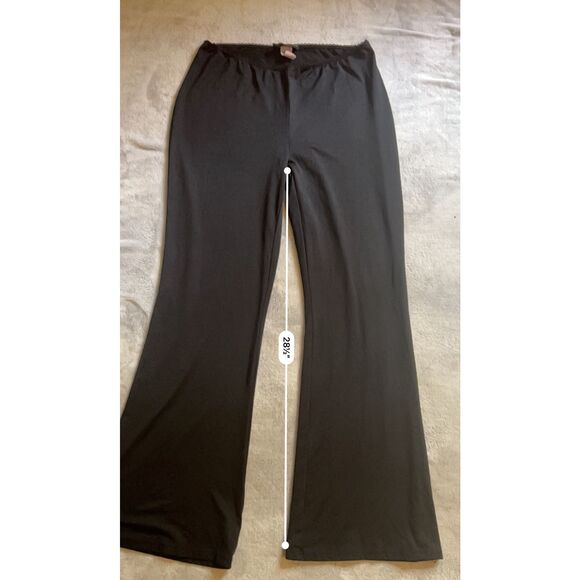 Vintage y2k Black Flare Low Rise Office Pants Large - Picture 6 of 12